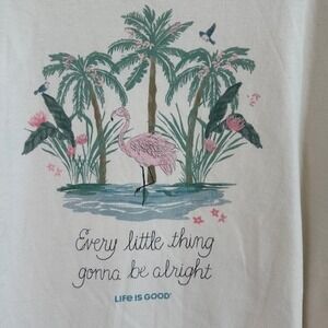 Life is Good Flamingo‎ Every Little Thing Gonna Be Alright V-neck Tee XXXL